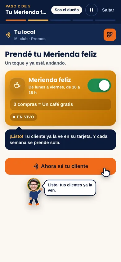 Pantalla real: una promo que se prende sola